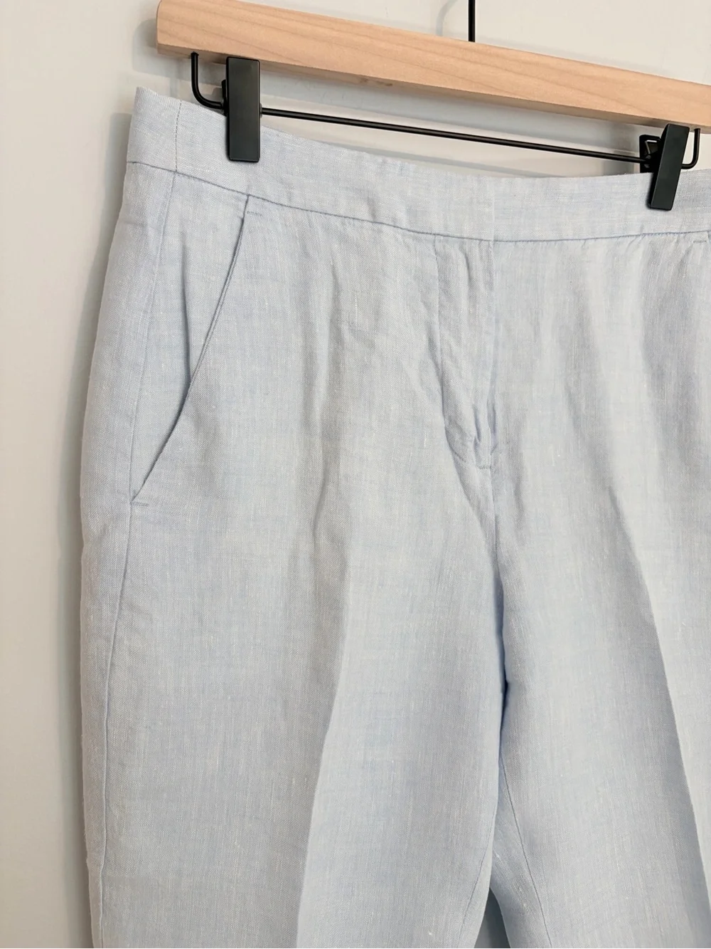 Banana Republic Light Blue Linen Blend Trousers